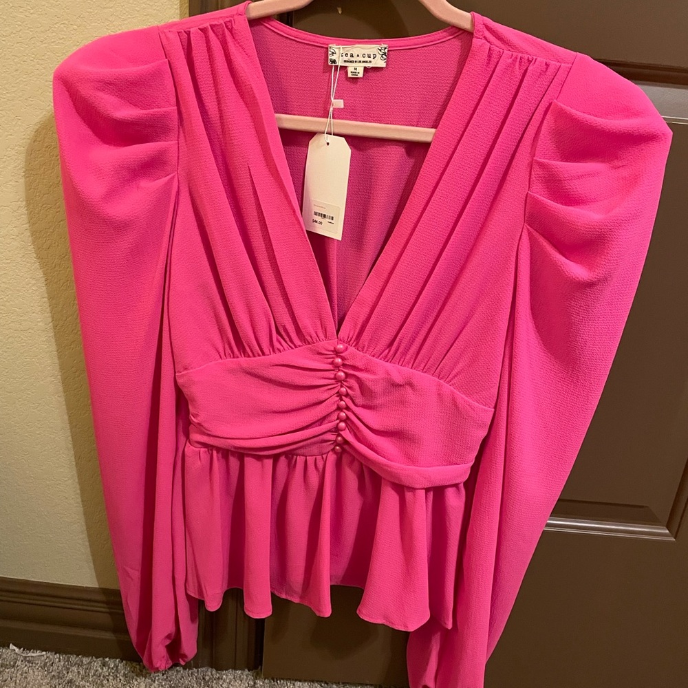 HOT PINK CORSET STYLE TOP